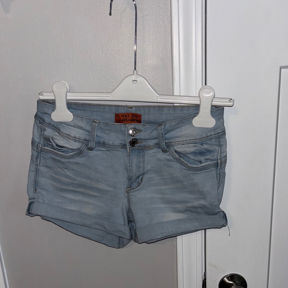Wax Jean Women's Sky Blue Jean Shorts